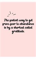 The fastest way to get from fear to abundance is by a shortcut called gratitude. Dot Grid Bullet Journal