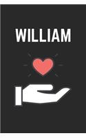 Special Handwriting English Name WILLIAM And meaning, Notebook Journal GIFT