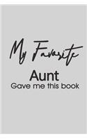 My Favorite Aunt Gave me this book