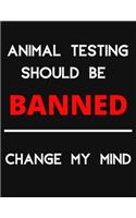 Animal Testing Should Be Banned - Change My Mind