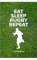 Eat Sleep Rugby Repeat - Journal
