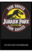 Jurassic Park Park Ranger: To Do List & Dot Grid Matrix Journal Checklist Paper Daily Work Task Checklist Planner School Home Office Time Management