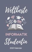 Weltbeste Informatik Studentin 2020 Kalender: A5 Geschenkbuch ERFOLGSJOURNAL 2020 für Informatik Studenten - Programmierer - Geschenkidee Abitur Schulabschluss - Vorlesungsbeginn - Studium - Ers