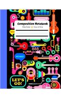 Composition Notebook, Wide Ruled, Draw and Write: Composition Notebook, Draw and Write Composition Book, Writing paper for Kids, For Music Lovers by Cuties Create