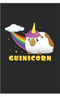 Guinicorn: 6x9 Guinea Pig - lined - ruled paper - notebook - notes