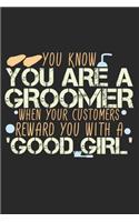You Know You Are A Groomer When Your Customers Reward You With A 'Good Girl': Notebook A5 Size, 6x9 inches, 120 lined Pages, Dog Groomer Funny Quote Dogs Lover