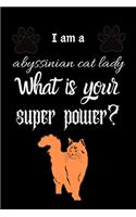 I am a abyssinian cat lady What is your super power?