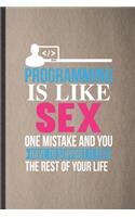 Programming Is Like Sex One Mistake and You Have to Support It for the Rest of Your Life