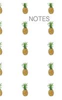Pineapple Themed Blank College-ruled Journal Notebook