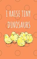 I Raise Tiny Dinosaurs: Notebook Journal For Poultry Farmer / Chicken Lover.