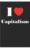 I Love Capitalism: A5 Monatsplaner 120 Seiten mit Spalten für Monatsziele, Termine, Veranstaltungen, Notizen und Wochenübersicht. Ideal für Aktien und Dividenden Fans 