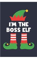 Boss Elf Notebook - Funny Christmas Gift for Boss Diary - Family Xmas Holiday Journal: Medium College-Ruled Journey Diary, 110 page, Lined, 6x9 (15.2 x 22.9 cm)