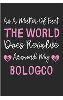 As A Matter Of Fact The World Does Revolve Around My Bologco: Lined Journal, 120 Pages, 6 x 9, Bologco Dog Gift Idea, Black Matte Finish (As A Matter Of Fact The World Does Revolve Around My Bologco Journal)