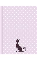 Bullet Style Dot Grid Journal: Cat Pale Pink Dot Theme 8.5"x 11" 150 page DIY Planner Paperback(Dot Grid Bullet Journal - Bujo for Beginners)