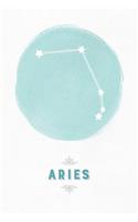 Aries: Zodiac Lined Journal with Sun Sign Overview(1 Handpainted Astrology Notebooks)
