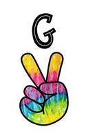 G: Monogrammed Peace Sign Letter G