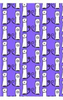 Bullet Journal Notebook for Cat Lovers Funny Tall Cats Pattern 4: 112 Page Numbered Dot Grid Bullet Journal with Index Pages and Key Pages in Portable 6 X 9 Size.