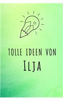 Tolle Ideen von Ilja: Unliniertes Notizbuch mit Rahmen für deinen Vornamen