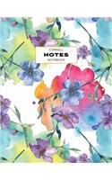 Cornell Notes Notebook: Note Taking with College Ruled Lines, Index and Numbered Pages, Tropical Floral