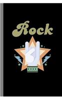 Rock: Guitar Drums Music Instruments Gift For Musicians (6x9) Lined Notebook To Write In