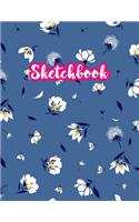 Sketchbook: Cute Drawing Note Pad and Sketch Book for Kids, Girls and Adult - Large 8.5 x 11 Matte Cover with White Interior (Perfect for Sketching, Coloring, W