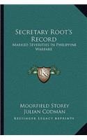 Secretary Root's Record