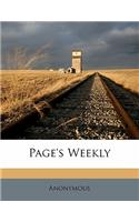 Page's Weekly Volume V.08 N.75: (English)