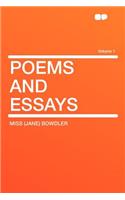 Poems and Essays Volume 1