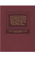 Journal of the Proceedings of the Legislative Council of the Territory of the United States of America, South of the River Ohio