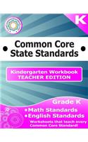 Kindergarten Common Core Workbook - Teacher Edition