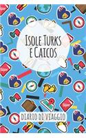 Isole Turks e Caicos Diario di Viaggio: Pianificatore di viaggio I Pianificatore di viaggio su strada I Diario a griglia a punti I taccuino I Diario tascabile I Regalo per Backpacker