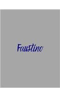 Faustino: notebook with the name on the cover, elegant, discreet, official notebook for notes, dot grid notebook,