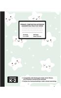 Primary Composition Notebook Handwriting Practice Paper: Kawaii Stars Blank Writing Sheets for Kindergarten to 2nd Grade Elementary Students, School Exercise Book for Kids