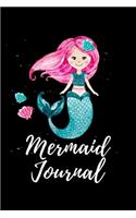 Mermaid Journal: Cute Blank Lined Notebook 120 Pages 6 x 9 Inches