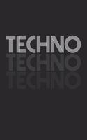 Techno: DIN A5 Notizbuch liniert