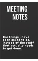 Meeting Notes: 100 page lined notebook