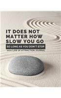 It Does Not Matter How Slow You Go So Long As You Don't Stop - 2020 Law Of Attraction Journal: 2020 Calendar . Weekly Planner . Manifesting Notebook