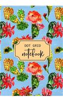 Dot Grid Notebook: Blue Flowering Cactus Cover(3 Flowering Cactus Dot Grid Notebooks)