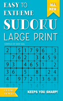 Easy to Extreme Sudoku Large Print (Blue)