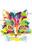 Cat Pop Art Lined Journal