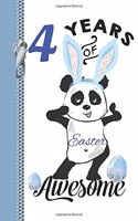 Four Years of Easter Awesome: Festive Panda Sketchbook Writing Journal Combo Book