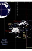 Modern Day Color Map of the Fiji Islands Journal: Take Notes, Write Down Memories in this 150 Page Lined Journal