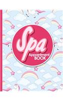 Spa Appointment Book: 7 Columns Appointment List, Appointment Scheduling Book, Easy Appointment Book, Cute Unicorns Cover