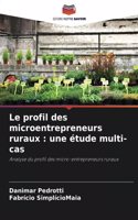 Le profil des microentrepreneurs ruraux