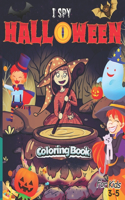 I Spy Halloween Coloring Book for Kids Ages 3-5
