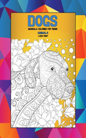 Mandala Coloring for Teens - Animals - Large Print - Dogs