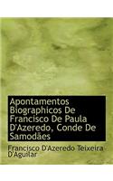 Apontamentos Biographicos de Francisco de Paula D'Azeredo, Conde de Samodapes