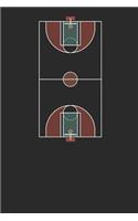 Basketball Court: Basketball Notebook, Graph Paper (6 x 9 - 120 pages) Sports Themed Notebook for Daily Journal, Diary, and Gift