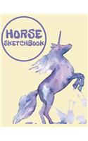 Horse Sketchbook: Beautiful Sketchbook for Adults/Children Animals Lovers to Sketching, Whiting, Drawing, Journaling and Doodling, (8.5x11x Inch. 21.59x27.94 cm.) 120