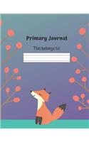 Primary Journal: Grades K-2, Half Page Lined Handwriting Paper with Drawing Space